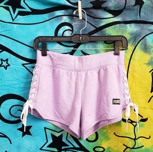 Pink Victoria's Secret Purple side tie shorts